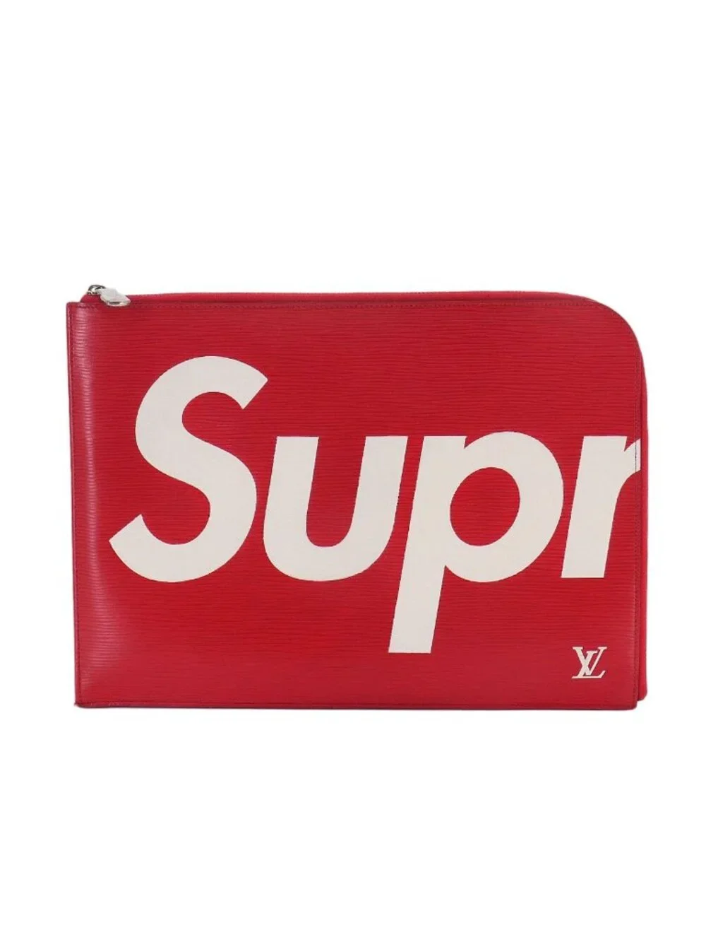 Louis Vuitton Supreme Epi Pochette Jour GM Clutch Red White